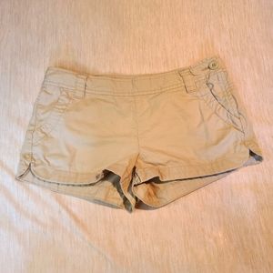 Old Navy Mid Rise Khaki Shorts Size 2